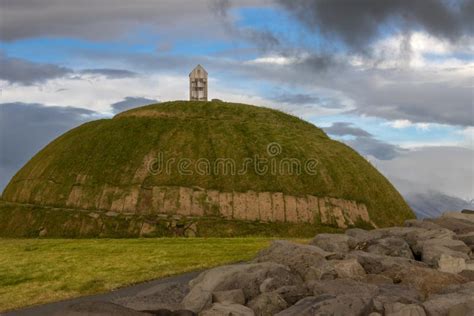 Thufa Hill And A Cloudy Sky Reykjavik Iceland Stock Image Image Of