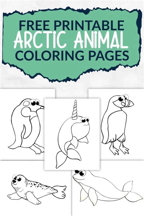 printable arctic animal coloring pages simple mom project