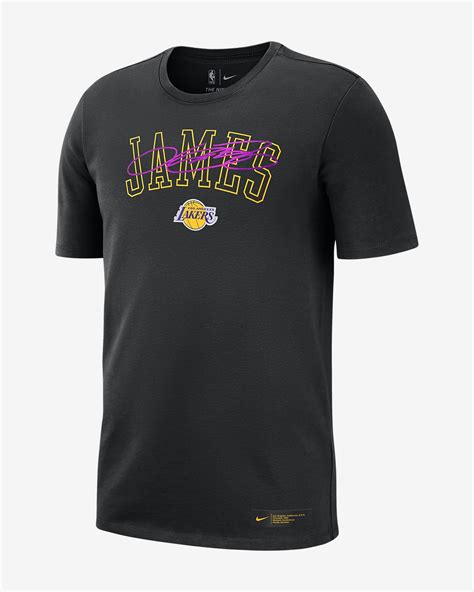 We are #lakersfamily 🏆 17x champions | want more? LeBron James Los Angeles Lakers Nike Men's NBA T-Shirt ...