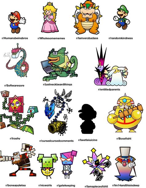 Paper Mario All Characters