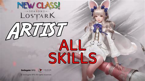 Lost Ark Artist 🖌️ All Skills And Tripods New Class 1080p Hq Hd Youtube