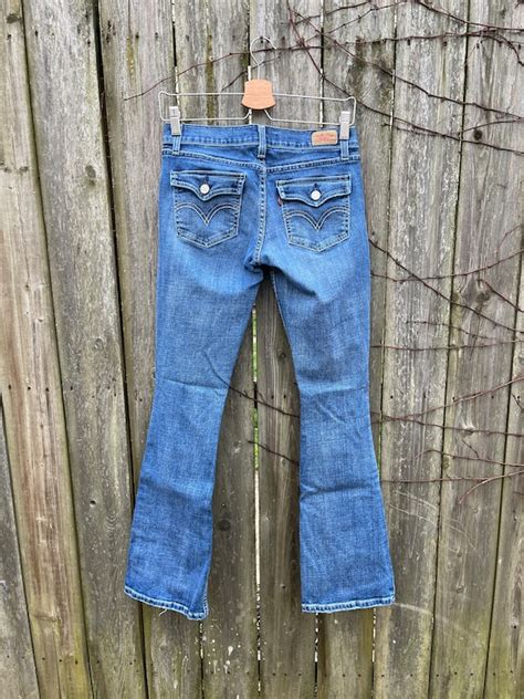 Vintage 2000s Levis Super Low Rise Flare Leg Denim Gem