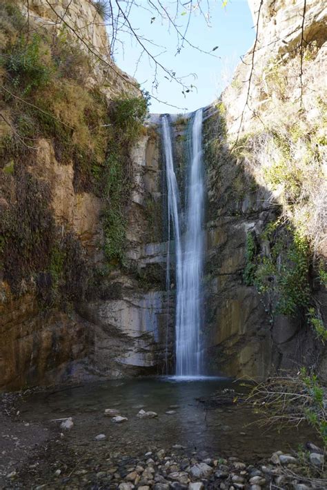 Trail Canyon Falls Waterfall In The Western San Gabriels