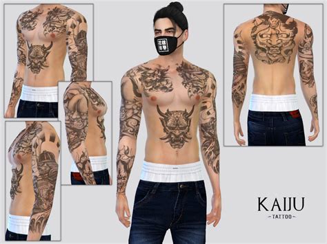 The Sims Resource Kaiju Tattoo