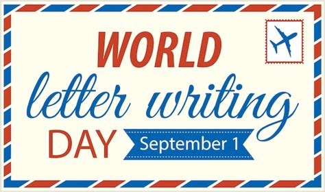 Design De Cartaz Do Dia Mundial Da Escrita De Cartas Vetor Grátis