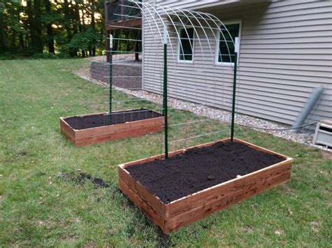 How To Build 2 Raised Garden Beds With An Arched Trellis For Under 100