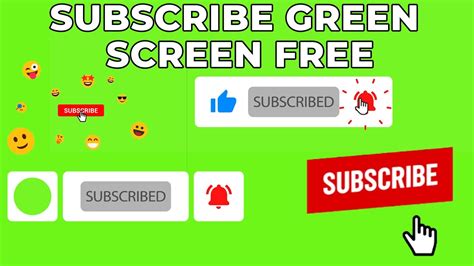 Green Screen Subscribe Button Click No Copyright Free Download Youtube