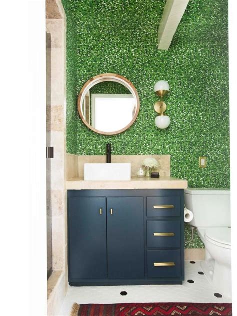 53 Ways To Use Bold Wallpaper In Your Bathroom Hgtv New