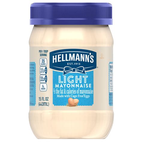 hellmann s mayonnaise light 15oz jar garden grocer