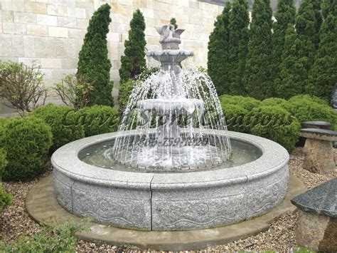Square garden fountain |a simple and stylish water feature with fountain. Create Captivating Curb Appeal with Granite Fountains