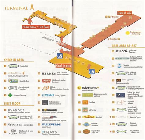 Rome Fiumicino Airport Fco Terminal A Map Shopping 2 Flickr