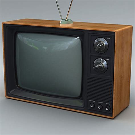 An Old Fashioned Television Set Sitting On Top Of A Wooden Stand With