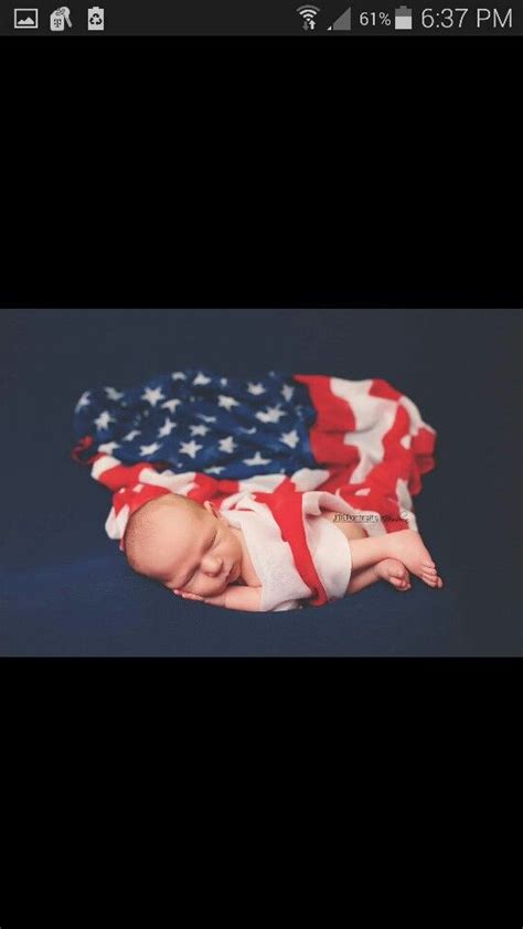 Newborn American Flag Military Photographing Babies Baby Pictures