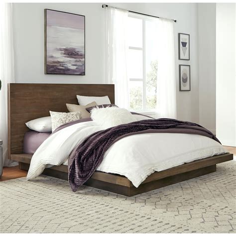 melbourne contemporary california king platform bed sadler s home furnishings panel beds