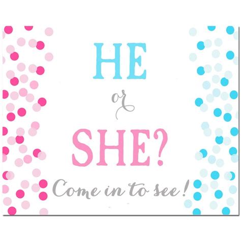 gender reveal welcome sign printable instant download gender reveal confetti collection by