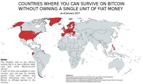 Bitcoin value is rising at a high speed. Countries where you can survive on Bitcoin (map) : Bitcoin