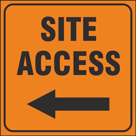 Maybe you would like to learn more about one of these? Site Access Left Signs | Construction Traffic Safety Signs ...