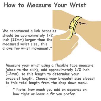 Place the tape where you are most likely to wear the cuff bracelet. Magnetic Bracelets Sizing Guide