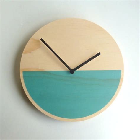 Objectify Faux Bois Green Wall Clock With Numerals Etsy