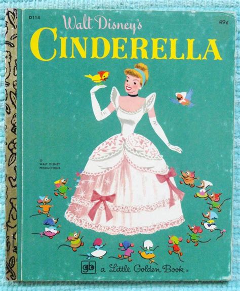 Vintage Walt Disneys Cinderella A Little Golden Book 1970s Kids Book