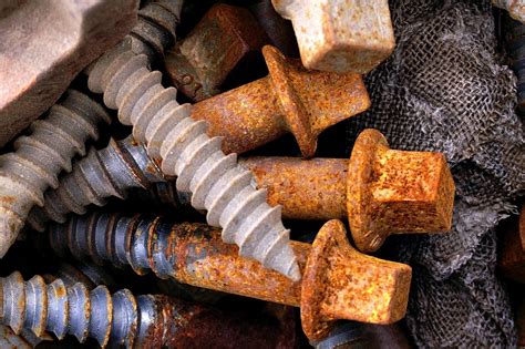 Free Rusted Boltsscrews Stock Photo
