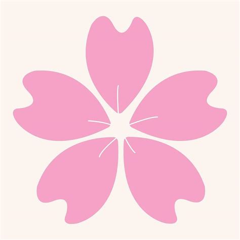 Sakura Flower Vector With Simple Design And White Background 28175693