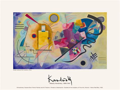 Yellow Red Blue Vintage Abstract Wassily Kandinsky