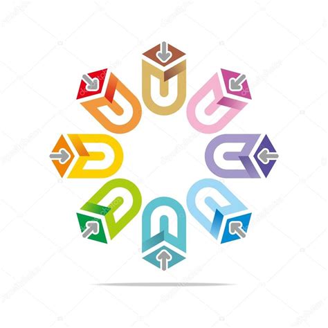 Logo Abstract Colorful Star Arrow Symbol Pointer Vector — Stock Vector