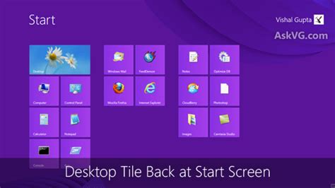 Fix Desktop Or Other Apps Tile Missing On Start Screen In Windows 8