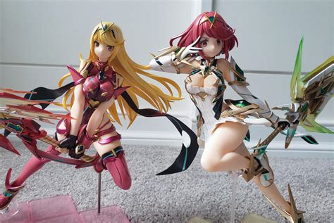 Finally Got Around To Opening And Displaying My Mythra And Pyra Figures They Re Absolutely