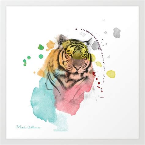 Tiger Art Print By Markashkenazi Society6 Tiger Art Art Prints Art