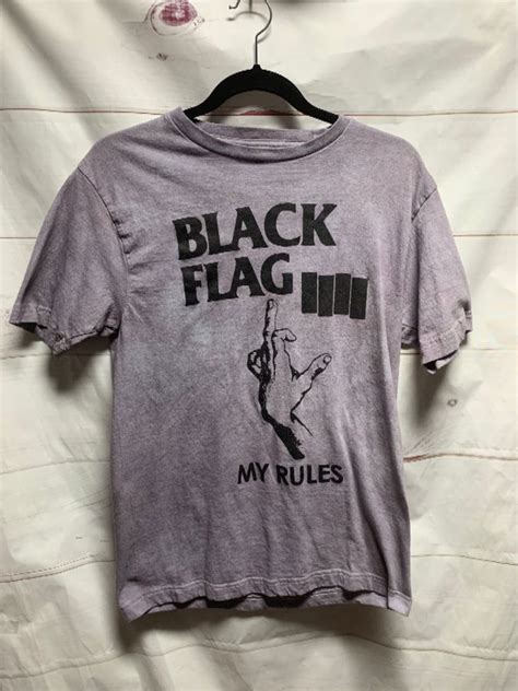 Black Flag My Rules Dyed T Shirt Boardwalk Vintage