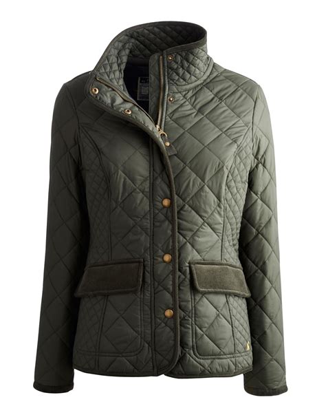 Joules Womens Quilted Jacket Everglade Green This Classic Quilted