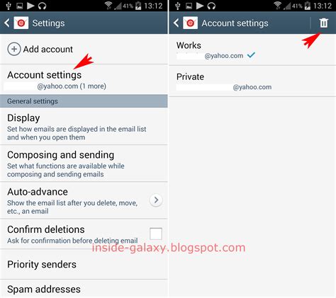 Inside Galaxy Samsung Galaxy S4 How To Remove Email Account From