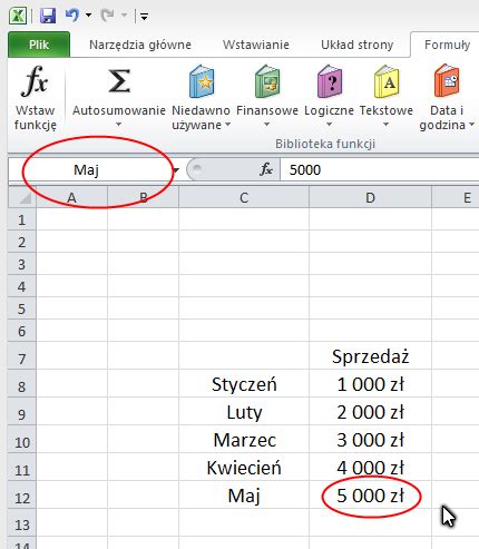 I Like Excel i VBA Jak zrobić w Excelu Nadawanie nazw obszarom lub komórce w Excelu