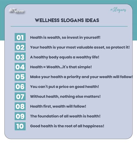 109 Best Wellness Slogans And Taglines Examples Tiplance