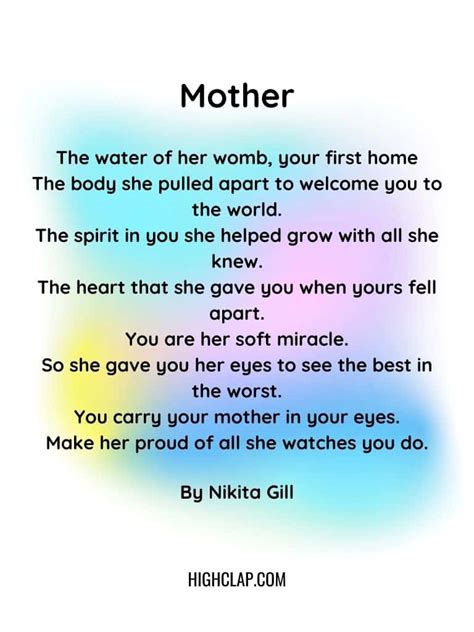 Best Poems For Mother