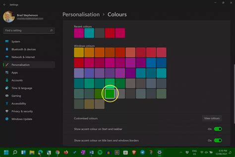 Windows 11 Color Palette