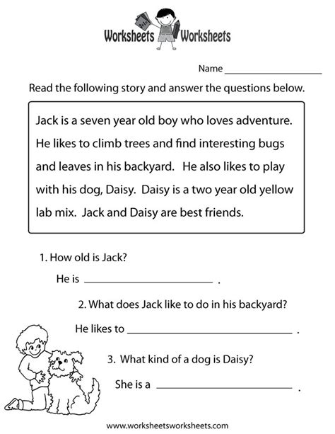 Students answer 23 multiple choice questions. Reading Comprehension Practice Worksheet Printable ...