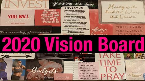 Making My 2020 Vision Board Planning For Your 2020 Success Chases