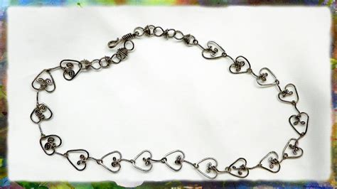 How To Make A Beautiful Silver Wire Heart Link Jewelry