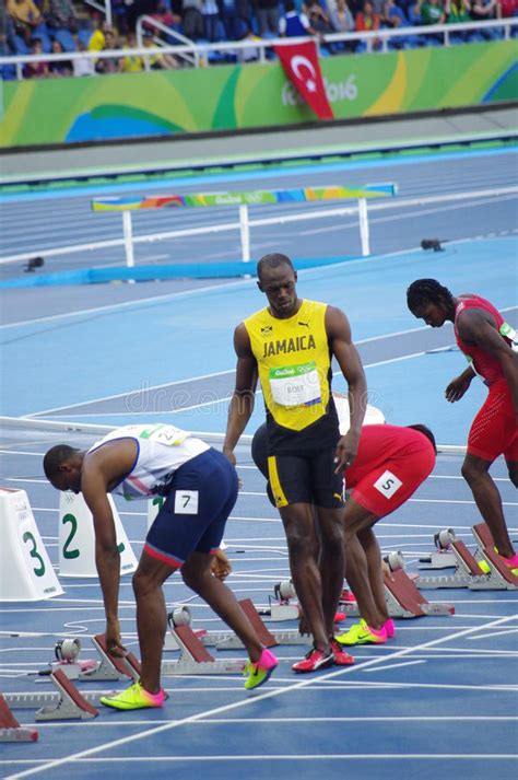 And after what looked like a shaky start to the first 20 meters. Usain Bolt At 100m Start Line At Rio2016 Olympics ...