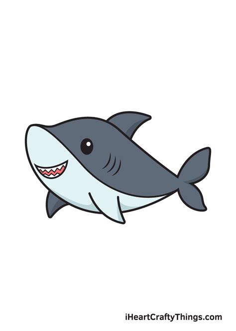 Shark Drawing — How To Draw A Shark Step By Step