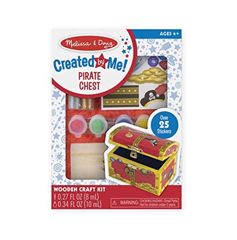 Melissa And Doug Decorate Your Own Wooden Pirate Chest Craft Kit