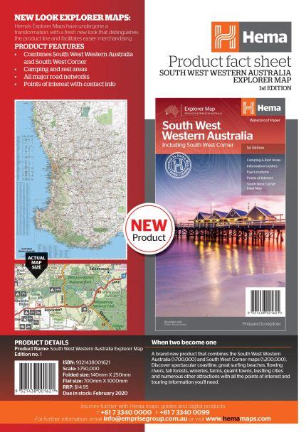 South West Western Australia Map 6th Edition Hema Maps