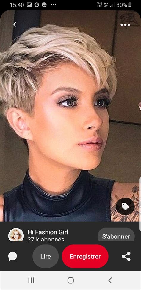Short Pixie Round Face Make Up Pins Model Hair Quick Hairstyle
