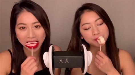 Asmrreal Japanese Twins Licking Candy Youtube