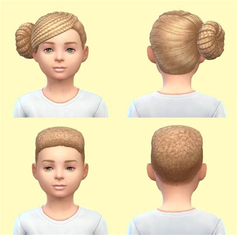 Pin By Breesie Kisslynne On The Sims 4 Custom Content Kids Hairstyles