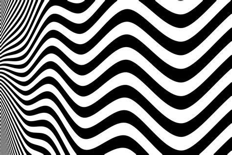 Abstract Black And White Wavy Pattern Background