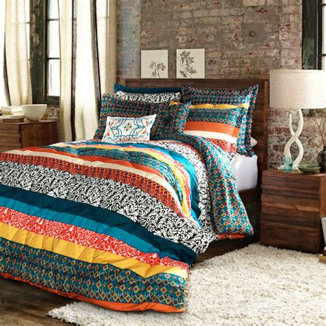 Shop for bohemian bedding at bed bath & beyond. Lush Decor Boho Stripe 7-piece Comforter Set | eBay
